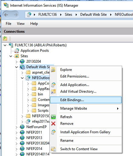 Appendix 1 – Adding https Binding
